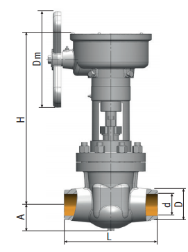 Gate valve 2c-34-2 on medium parameters Picture