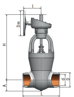 Gate valve 1016-250-кз on medium parameters Picture