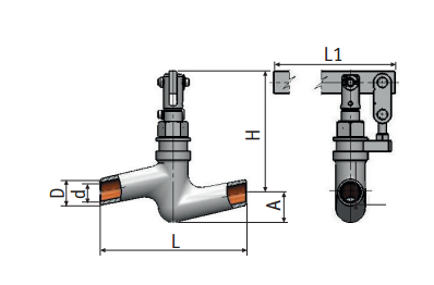 Regulating needle valve with lever actuation 9с-4-2| picture