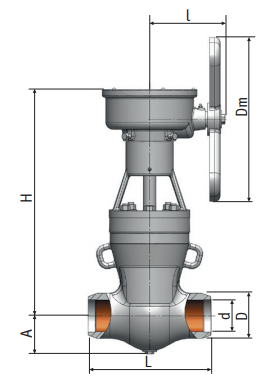 Gate valve 2c-34-2h on medium parameters Picture