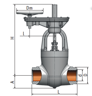 Gate valve 1016-250-цз on medium parameters Picture