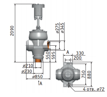 Main safety valve 1029-200/250-0 Picture
